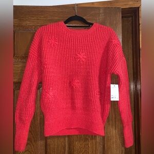 Sonoma Red Embroidered Crew Neck Sweater
Size Large